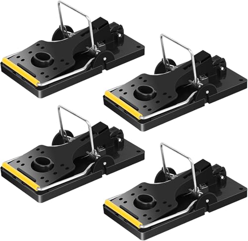 Ratkil Rat Traps - 4 x Large Heavy Duty Rat Traps That Kills Instantly - Reusable Rat, Mouse Rodent solution