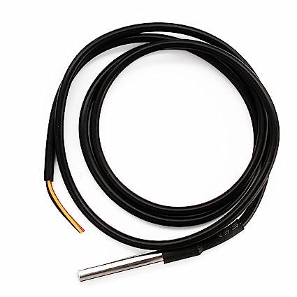DS18B20 Waterproof Digital Temperature Sensor Probe-1 Meter (100cm)-Unique 64-bit ID-Waterproof Temperature Sensor-Heat Resistant Thermal Cable-Black (B0CFLQXP2M) Amazon Price History, Amazon Price Tracker