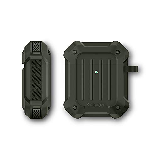 Spigen Tough Armor Designed For Airpods Case Cover For Airpods 1 & 2 [Front Led Visible] - Military Green #TOP6