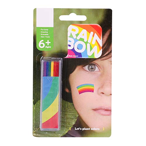 Rainbow Face Paint Face Painting Kit Gay Lesbian Pride Flag Color Face Paint Lgbt Gay Pride Flag Face Body Painting Supplies Pocket Size Marches Events Festival Face Paint Makeup Palette #TOP11