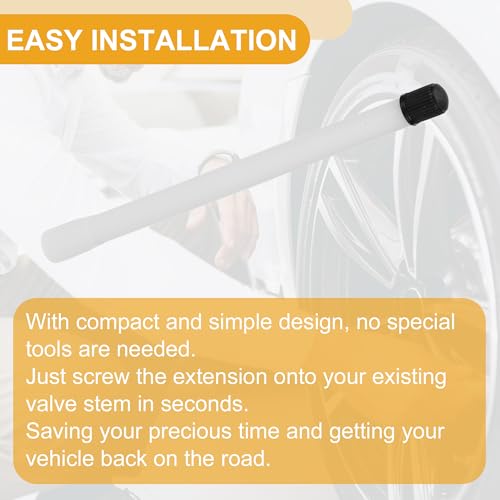 Image of 10pcs 150mm Tire Valve Extension Universal Plastic 180 Degree Tyre Valve Inflation Adapter for Car Motorcycle RV Truck Bike