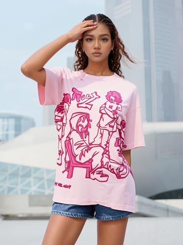 Oversized Graphic Tees Men Vintage Y2K Print Shirts Streetwear Unisex Harajuku T-Shirts4