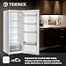 Teknix LBL240H 143cm Tall Freestanding Larder Fridge - 240 Litre Capacity - 5 Adjustable Shelves - Reversible Door - White