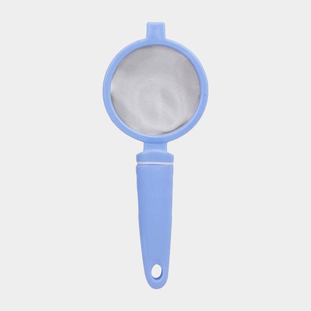 Tea Strainer for Kitchen | Double Mesh Fine Filter Tea & Coffee Sieve | Plastic Strainer with Handle | Lightweight, Durable & Easy to Clean | Multipurpose Channi for Tea, Coffee & Liquid Filtering-image-37