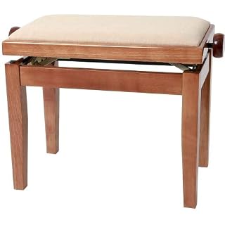 GEWA Banquette de Piano de Luxe – Couleur : Beige Brillant - Les Beatles, Paul McCartney, John Lennon, RIngo Starr, George Harrison