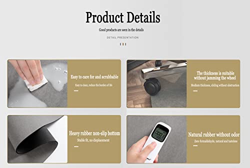 Round Desk Chair Mat, Hardwood Floor Anti-Slip Pu Leather Office Chair Mat, Waterproof Scratch Resistant Mat For Rolling Chair Carpet Computer Chair Office Gaming Room Home Decor,Brown,60Cm/23.62In #TOP1