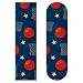 Lot de 2 feuilles d'autocollants pour skateboard Motif étoiles de basket-ball