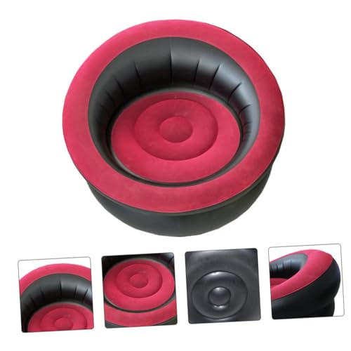Sofá inflable portátil Mipcase rojo para jardín y camping 8