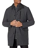 Vince Camuto Men's Reversible Quilted Wool Coat with Removable Vest, Charcoal, Medium