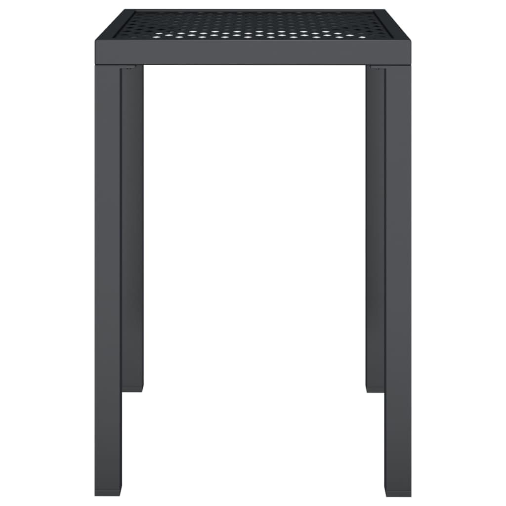 vidaXL Mesa De Jardín De Acero Antracita 50 X 50 X 72 Cm, Mesa De Exterior, Mesa De Comedor, Muebles De Jardín, Muebles De Patio