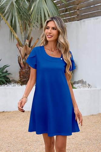 Image of Valiamcep Women's 2026 Summer Sleeveless Mini Dress Casual Square Neck Slim Fit Cocktail Party Short Dresses