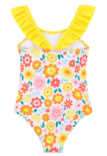 Image of DAXIANG Girls Ruffles One Piece Swimsuits Quick Dry Beach Sport Swimwear Toddler Kids Mermaid Unicorn Bathing Suit 4-10 Years