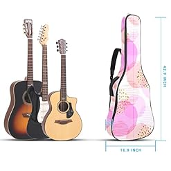 Hondank Housse pour guitare acoustique – Motif cercles roses – Épaisseur : 1 cm – Étanche – 101,6 cm – 106,1 cm… - Les Beatles, Paul McCartney, John Lennon, RIngo Starr, George Harrison Hondank Housse pour guitare acoustique - Motif cercles roses - Épaisseur : 1 cm - Étanche - 101,6 cm - 106,1 cm… – Image 4