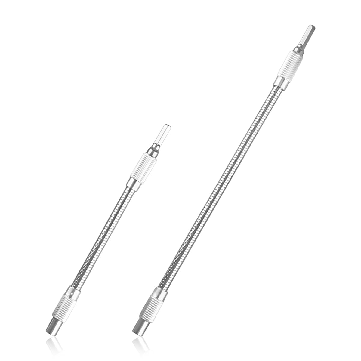 Lotsdonxia 2 Pcs Flexible Drill Bit Extension Set - 360° Pivoting 1/4" Shank Holder for Cordless Drills, Automotive & Tight Space Screwdriving