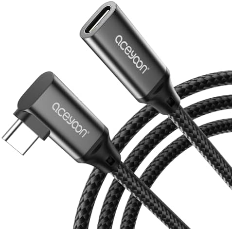 Cavo Prolunga USB C 3.1 Gen 2, 1 Metro, 100W/5A Con Chip E-Marker, Trasferimento Dati 10Gbps E Video 4K, Intrecciato Nylon, Per MacBook, IPad Pro, Galaxy