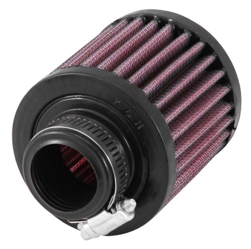 Image of K&N Universal Clamp-On Air Filter: High Performance, Premium, Washable, Replacement Engine Filter: Flange Diameter: 1.25 In, Filter Height: 3 In, Flange Length: 0.625 In, Shape: Round, RU-0060