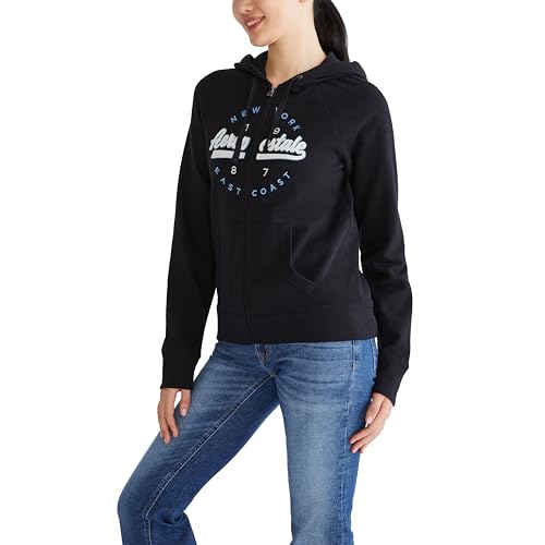 AEROPOSTALE Women's Aero Logo Full Zip Hoodie-Circle/Scripts3