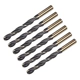 QUARKZMAN Spiralbohrer 12,5 mm, Metallbohrer set Länge 151 mm, Gold Titanium & Schwarz Nitride beschichtetes bohrer HSS6542 mit 12,5 mm Geradem Schaft für Edelstahl Metall Holz, 6 Stück
