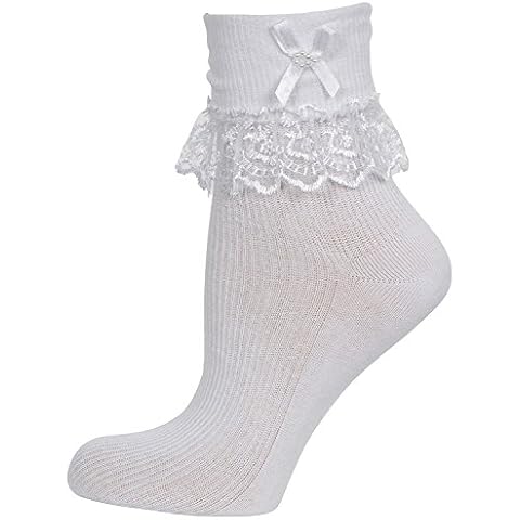 Baby Girls Ribbed Lace Frilly Socks Cover
