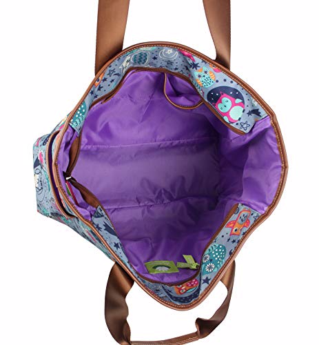 Image of Lily Bloom Pattern Handbag for Women, Large Capacity Tote Bag Satchel Shoulder Bag