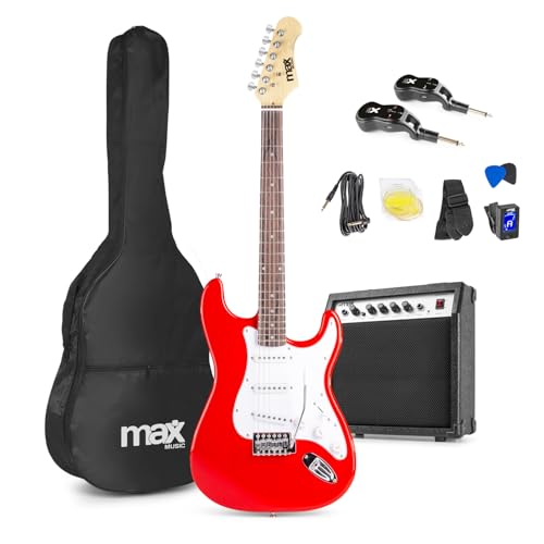 Max Gigkit Wireless Electric Guitar Kit - Cordless Electric Guitar for Beginners | Complete Beginner Guitar Kit with Accessories & 6 Months Online Lessons option