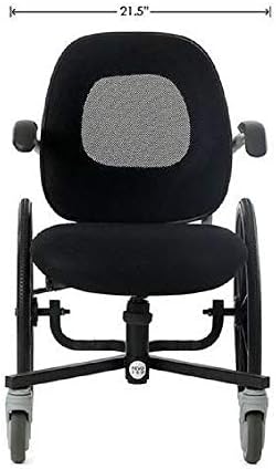 Daily Indoor Wheelchairs for Adults (Standard) - FLUX Slim-Line Narrow Wheelchair for Limited Spaces – 250 lbs Weight Capacity Adjustable Wheelchair – 18”-21” Seat Height Office, House Wheelchair