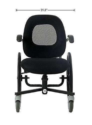 Daily Indoor Wheelchairs For Adults (Standard) - Flux Slim-Line Narrow Wheelchair For Limited Spaces – 250 Lbs Weight Capacity Adjustable Wheelchair – 18”-21” Seat Height Office, House Wheelchair #TOP22