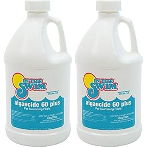 In The Swim Algaecide 60 Plus for Swimming Pools Non Metallic Low Odor Non Foaming Algae Bloom Preventative Chlorine Sanitizer Compatible 1 Gallon