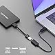 deleyCON 1 Stück Adapter USB-C auf USB-A - OTG - C Stecker auf A Buchse - Kabel Kompatibel mit iPhone 16 Pro Max/15 Max, iPad, MacBook Pro/Air, Galaxy S25/S24/S23, Computer, Notebook