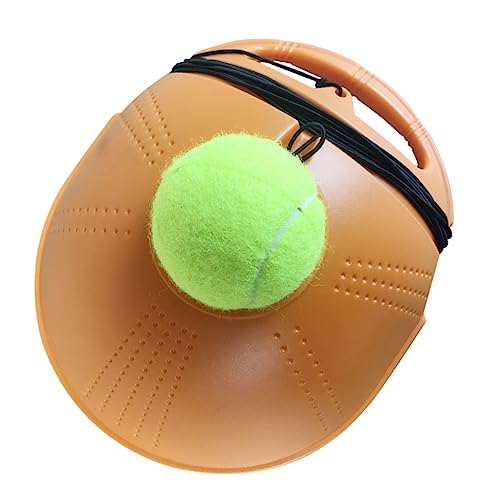 MUSISALY Tennis Trainer Satz Für Anfänger Und Fortgeschrittene Tragbares Trainingsgerät Mit Rutschfester Gummibasis Schnelltrocknendes Material Orange Inklusive Elastischer Schnur Und