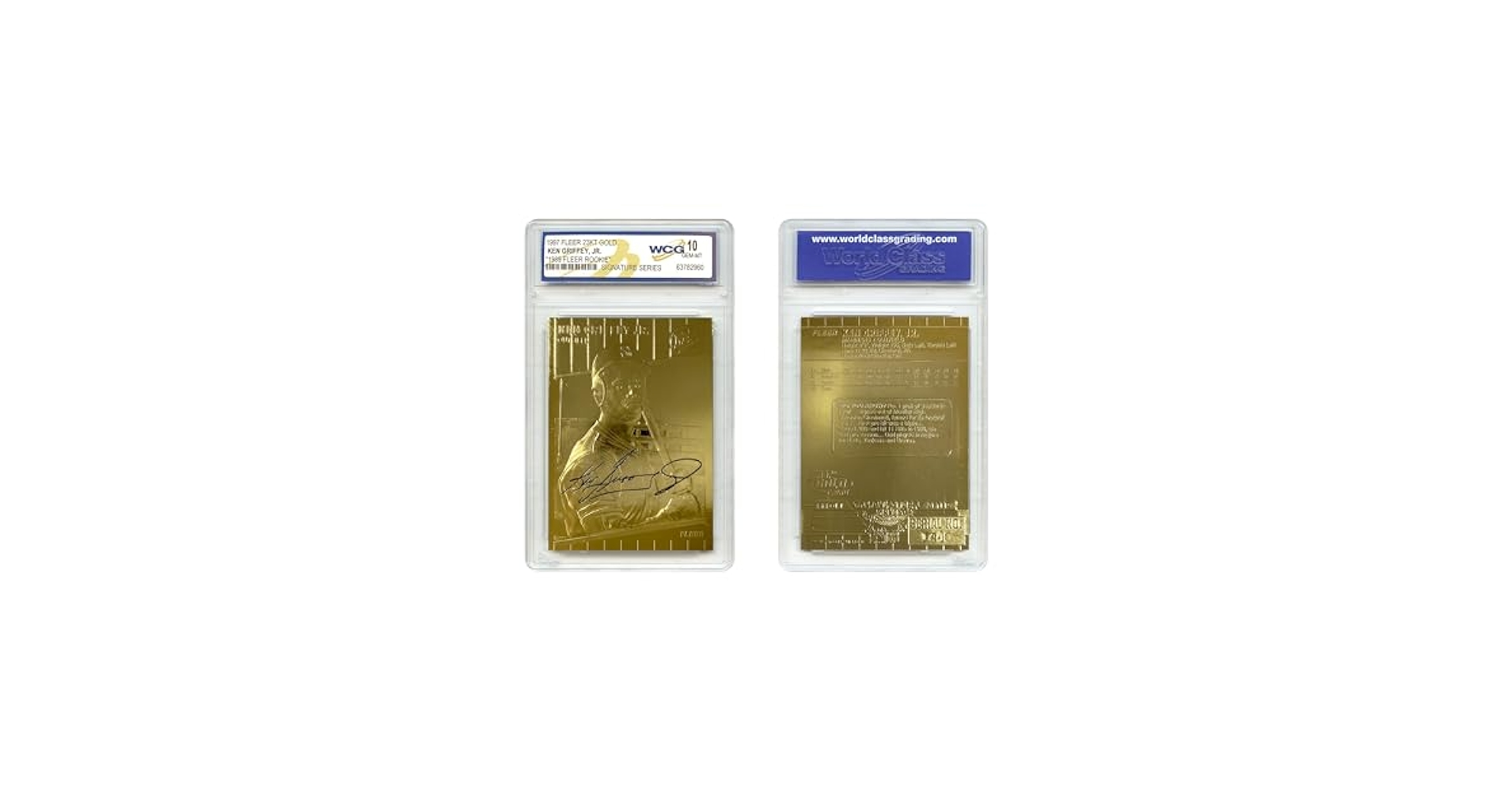 Amazon.com: Ken Griffey JR 1997 Fleer Gold Card Sculpted
