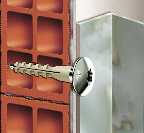 Mustad: 100 Viti Panelvit FC, Testa Fungo, 6x60