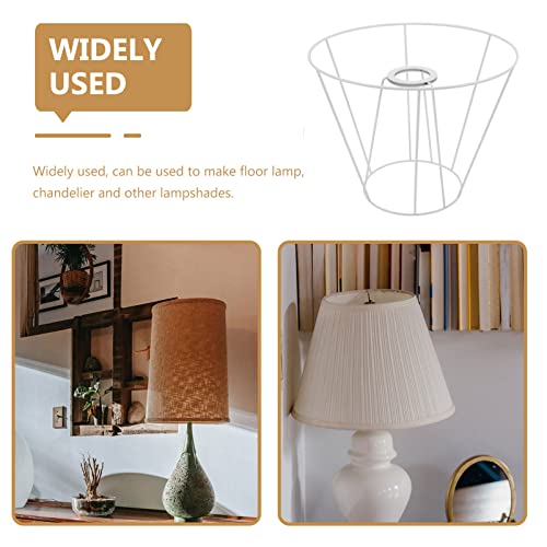 Osaladi Lamp Cage Wire Lampshade Frame Metal Lamp Shade Guard Cage Lamp Shade Vintage Drum Lamp Shade Ring Diy Bulb Light Cover For Home E27 24X24Cm Hanging Lamp Rack #TOP6