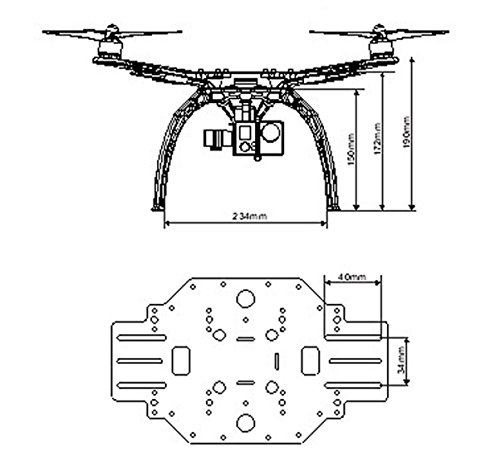 Qwinout 500Mm Multi-Rotor Air Frame Kit S500-Pcb With Circuit Board For Fpv Quadcopter Gimbal F450 Upgrade #TOP6