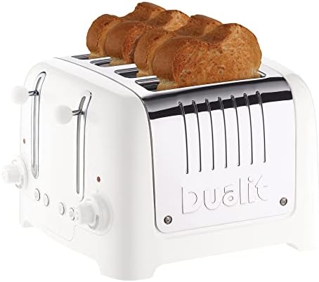 Dualit 2 Slice Lite Toaster | 1.1kW Toasts 60 Slices an Hour | Polished with High Gloss Grey Trim | Bagel & Defrost Settings | 36 mm Wide Slots | 26204