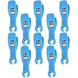 NIYANGLE Kit de Perforación Corporal Pinzas de Plástico Azul Desechables, 10 Piezas Antideslizantes para Uso en Casa y Salón, y Seguras Piel
