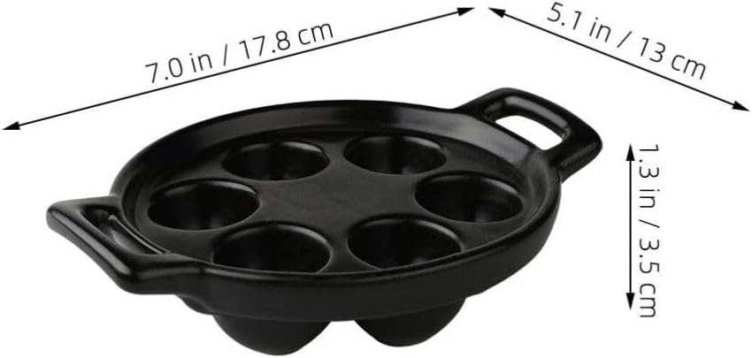 STOBAZA Escargot Baking Plate Handles Ceramic Snail Dish for Home Restaurant Use Wear-resistant Design for Baking Seafood Escargot Capacity for Family Serving