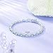 Leva Jewkis March Birthstone Bracelets for Women Sterling Silver Aquamarine Tennis Bracelets Charm Jewelry Anniversary Birthday for Women 7 Inches