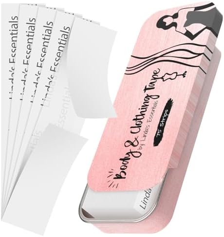 Linda's Essentials Fashion Tape doppelseitiges Klebeband Kleidung, transparentes Body Tape doppelseitg, geeignet für alle Stoffarten und empfindliche Haut, selbstklebend mit starke