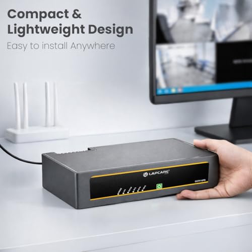 Image of Lapcare Cube IX CCTV UPS with Lithium-ion Battery | 5.2Ah Backup | Auto Switch Over | DC12V Output | Deep Discharge | Supports 6 CCTV Cameras | Compact and Portable | Made in India