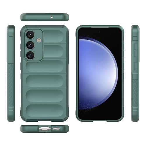 Image of amazon basics Mobile Cover for Samsung Galaxy S23 FE 5G | Full Camera Protection | Liquid Silicon Case | Flexible Bumper Case for Samsung Galaxy S23 FE 5G (Green)