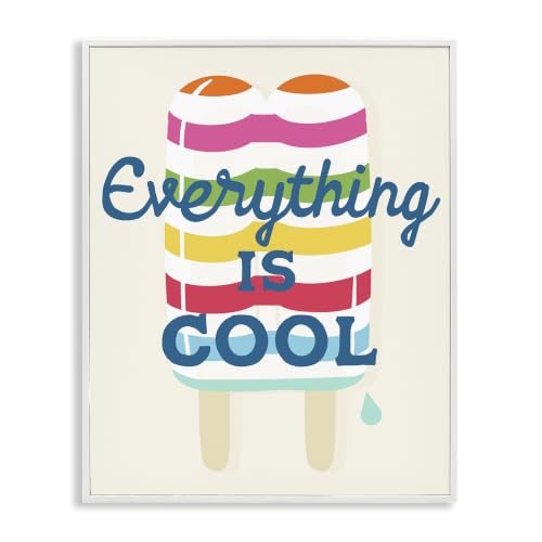 'Everything Is Cool Summer Striped Ice Pop'| Framed Giclee Art