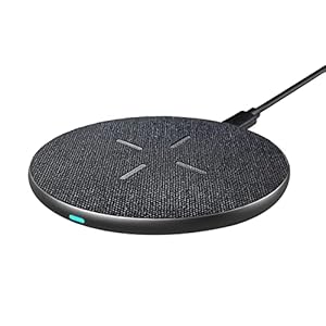 Wireless Charger for iPhone 15/14/13/12/11/Pro Max/XR/X/8 Plus, 15W Max Fast Wireless Charging Pad for Samsung Galaxy S22/S21/S20/S10, Qi Charger for HUAWEI P30 Pro and other phone (Black-2)