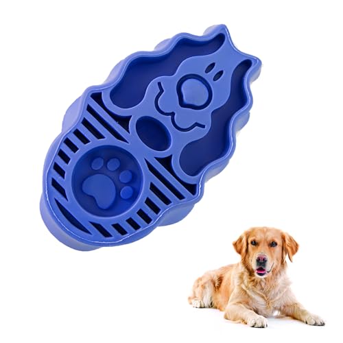 1Pcs Dog Grooming Brushes Dog Bath Brush Bath Cleaning Soft Massage Dog Brush for Combing and Removing Loose Undercoat or Shedding Hair Suitable for Long-Haired and Short-Haired Puppies (Blue)