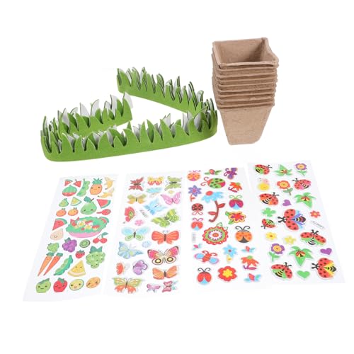Kit d'artisanat pot en papier végétal avec drainage pour coupe de légumes enfants - 6