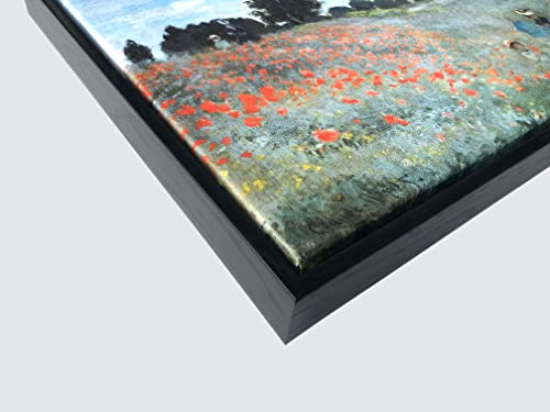 Wieco Art Framed Wall Art The Poppy Field Near Argenteuil Canvas Prints Of Claude Monet Floral Oil Paintings Classic Flowers Landscape Pictures Artwork For Bedroom Home Decorations #TOP1