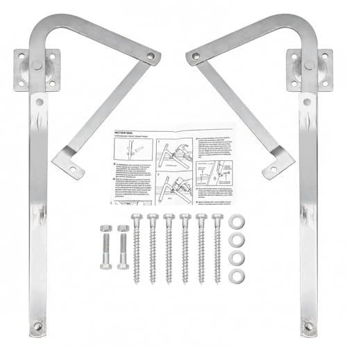 55-2 Attic Ladder Hinge Arms,Compatible with Werner Mk5, WU2210, W2208, W2210, Suitable for Werner Attic Ladders Manufactured After 2010, Heavy Duty Thick Galvanized Material – Springs Not Included by Fystensk - Used condition - US$17.00