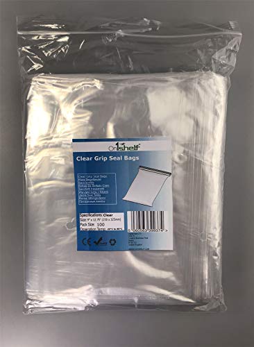 GL11 Druckverschlussbeutel, wiederverschließbar, transparent, Kunststoff, 150 x 230 mm, 100 Stück