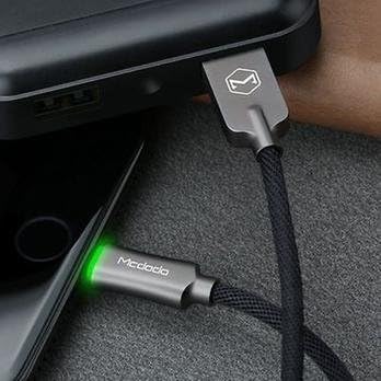 Smart LED 4FT/1.2M Auto Disconnect nylon Braided Sync Charge USB Data Cable Compatible Phone 13 Pro Max/12/11/XS Max/XS/8/ 7/7, 6/6, 6s/6s Plus, 5s/5c/5, Pad Pro/Air 2,Pad mini 4,Pod (4FT Dark Gray)