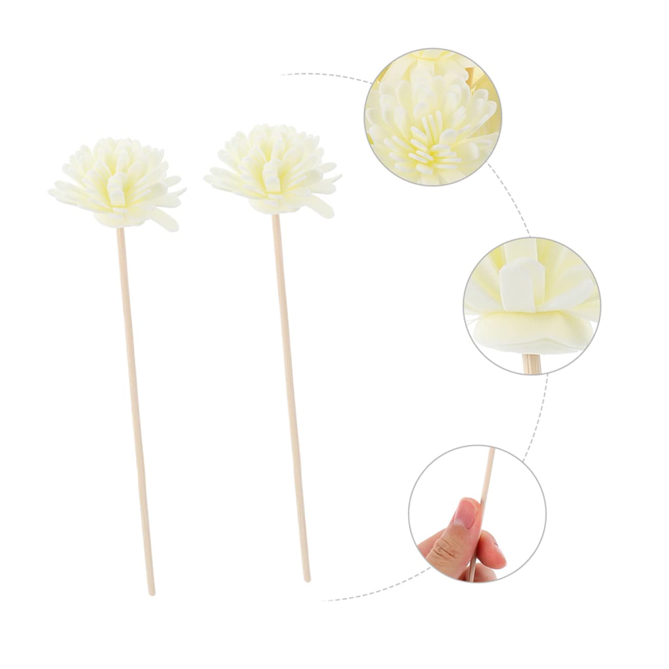 Cabilock 20pcs Sticks Decorative Simulated Flower Diffuser Sticks for Home Fragrance Quick Absorption for Relaxation Housewarming